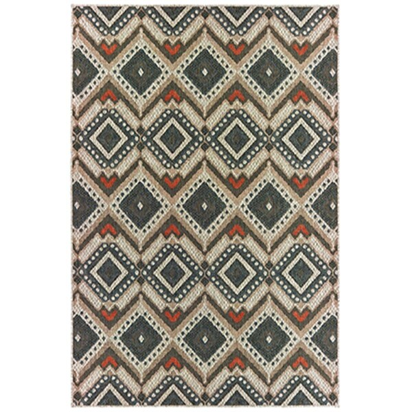 Oriental Weavers 6 ft. 7 in. x 9 ft. 2 in. Latitude Rectangle Rug Grey L002X3200280ST - main
